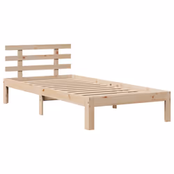 vidaXL Bed Frame with Headboard Bed Base Bedstead 90x200 cm Solid Wood Pine - Additional view 4
