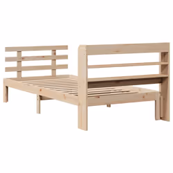 vidaXL Bed Frame with Headboard Bed Base Bedstead 90x200 cm Solid Wood Pine - Additional view 7