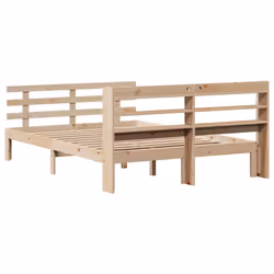 vidaXL Bed Frame with Headboard Bed Base 150x200 cm King Size Solid Wood Pine - Additional view 7