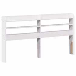 vidaXL Bed Frame with Headboard White 150x200 cm King Size Solid Wood Pine - Additional view 5