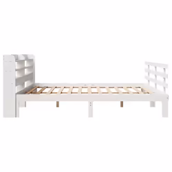 vidaXL Bed Frame with Headboard White 180x200 cm Super King Solid Wood Pine - Additional view 6