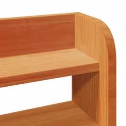 vidaXL Bed Frame & Headboard Wax Brown 75x190 cm Small Single Solid Wood Pine - Additional view 8