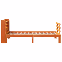 vidaXL Bed Frame with Headboard Bed Base Wax Brown 100x200 cm Solid Wood Pine - Additional view 6