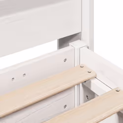 vidaXL Bed Frame with Headboard White 120x190 cm Small Double Solid Wood Pine - Additional view 8