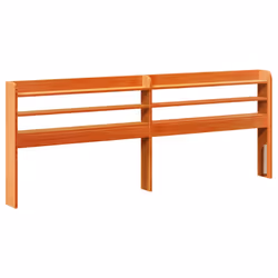 vidaXL Bed Frame with Headboard Bed Base Wax Brown 200x200 cm Solid Wood Pine - Additional view 7