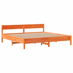 vidaXL Bed Frame & Headboard Wax Brown 180x200 cm Super King Solid Wood Pine - Additional view 6