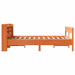 vidaXL Bed Frame with Headboard Wax Solid Wood Pine - wax brown - Additional view 4