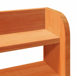 vidaXL Bed Frame & Headboard Wax Brown 75x190 cm Small Single Solid Wood Pine - Additional view 9