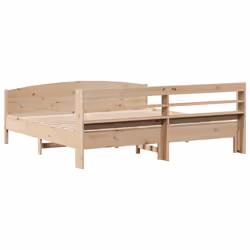 vidaXL Bed Frame with Headboard Bed 180x200 cm Super King Solid Wood Pine - Additional view 5