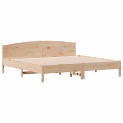 vidaXL Bed Frame with Headboard Bed 180x200 cm Super King Solid Wood Pine - Additional view 6