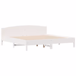 vidaXL Bed Frame with Headboard White 180x200 cm Super King Solid Wood Pine - Additional view 6