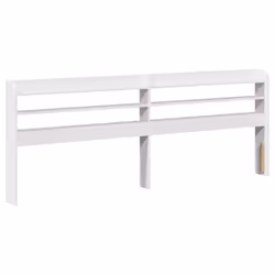 vidaXL Bed Frame with Headboard White 180x200 cm Super King Solid Wood Pine - Additional view 7
