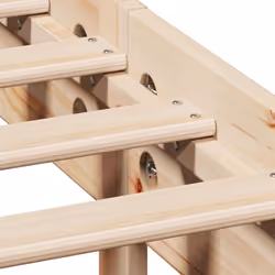 vidaXL Bed Frame with Headboard Bed Base Bedstead 160x200 cm Solid Wood Pine - Additional view 8