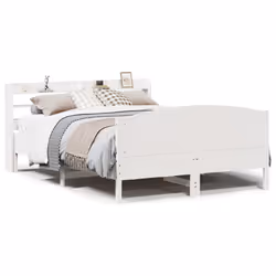 vidaXL Bed Frame with Headboard Bed Base Solid Wood Pine - 160 x 200 cm