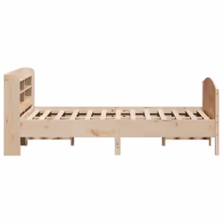 vidaXL Bed Frame with Headboard Bed Base Bedstead 120x200 cm Solid Wood Pine - Additional view 4