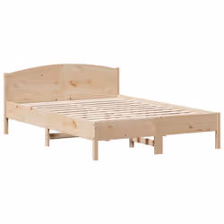 vidaXL Bed Frame with Headboard Bed Base Bedstead 120x200 cm Solid Wood Pine - Additional view 6
