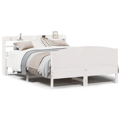 vidaXL Bed Frame with Headboard Bed Base Solid Wood Pine - 120 x 200 cm