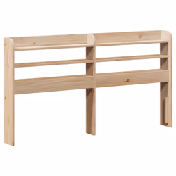 vidaXL Bed Frame with Headboard Bed Base 135x190 cm Double Solid Wood Pine - Additional view 7