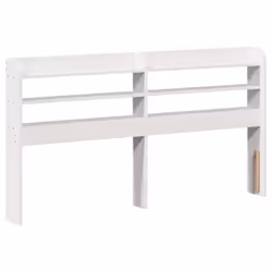 vidaXL Bed Frame with Headboard Bed White 135x190 cm Double Solid Wood Pine - Additional view 7