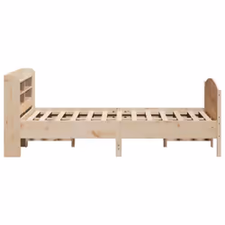 vidaXL Bed Frame with Headboard Bed 120x190 cm Small Double Solid Wood Pine - Additional view 4