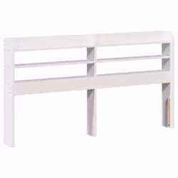 vidaXL Bed Frame with Headboard White 120x190 cm Small Double Solid Wood Pine - Additional view 7