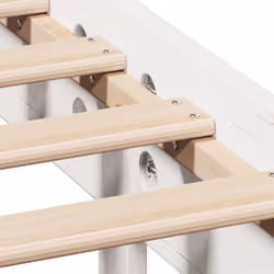 vidaXL Bed Frame with Headboard White 120x190 cm Small Double Solid Wood Pine - Additional view 8
