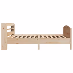 vidaXL Bed Frame with Headboard Bed Base Bedstead 100x200 cm Solid Wood Pine - Additional view 4
