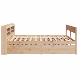 vidaXL Bed Frame without Mattress Bed Base Bedstead 200x200 cm Solid Wood Pine - Additional view 6