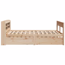 vidaXL Bed Frame without Mattress Bed 150x200 cm King Size Solid Wood Pine - Additional view 6