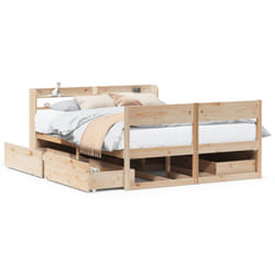 vidaXL Bed Frame without Mattress Bed Base Bedstead 140x200 cm Solid Wood Pine