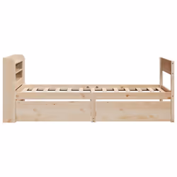 vidaXL Bed Frame without Mattress Bed Base Bedstead 100x200 cm Solid Wood Pine - Additional view 6