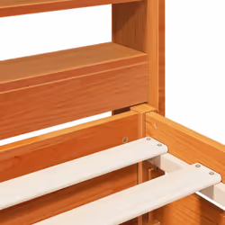 vidaXL Bed Frame without Mattress Bed Wax Brown 100x200 cm Solid Wood Pine - Additional view 8