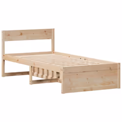 vidaXL Bed Frame without Mattress Bed Base Bedstead 90x200 cm Solid Wood Pine - Additional view 4