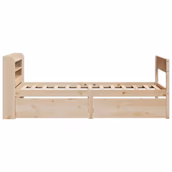 vidaXL Bed Frame without Mattress Bed Base Bedstead 90x200 cm Solid Wood Pine - Additional view 6