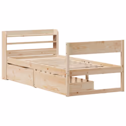 vidaXL Bed Frame without Mattress Bed Base 90x190 cm Single Solid Wood Pine
