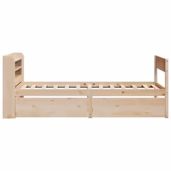 vidaXL Bed Frame without Mattress Bed 75x190 cm Small Single Solid Wood Pine - Additional view 6