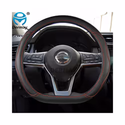 D Shape Steering Wheel Cover PU Leather for Nissan Rogue /Rogue Sport 2016 2017 2018 2019 2020 X-Trail 2017-2020 Car Styling ...