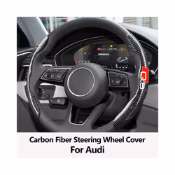 Audi Car Carbon Black Fiber steering wheel cover non-slip For Audi A1 A3 A4 A5 A6 A7 A8 Q2 Q3 Q5 Q7 Q8 Audi A Q Series Car - A5