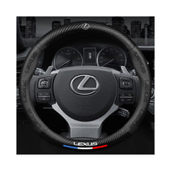 3D Embossing Car Steering Wheel Cover For Lexus GS300 ES330 ES350 NX300H ES300 IS300 GX470 RX300 IS250 GX460 CT200H NX300 GS400 - Black