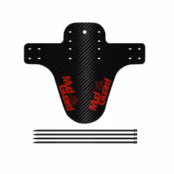 Bicycle Fenders 8 Colorful Front/Rear Tire Wheel Fenders Carbon Fiber Mudguard Mountain Bike Road Cycling Fix Gear - Red