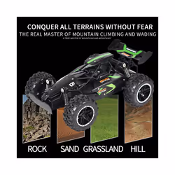 RC Car Drift 1:18 High Speed Car Radio Control 15km/h Off Road Remote Control Car Trucks Buggy Toys For Boy Children Kids Gift - Green