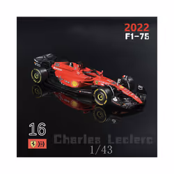 1:43 Latest #55 Sainz 2022 F1 Ferrari F1-75 75th anniversary #16 Leclerc  Alloy Toy Car Model Super Formula Die Cast Mod - 20 ...