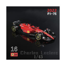 1:43 Latest #55 Sainz 2022 F1 Ferrari F1-75 75th anniversary #16 Leclerc  Alloy Toy Car Model Super Formula Die Cast Mod - 2022 F1-75 No.16