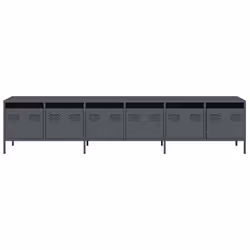 vidaXL TV Cabinet Pink 202x39x43.5 cm Cold-rolled Steel TV stand TV sideboard - anthracite - Additional view 4