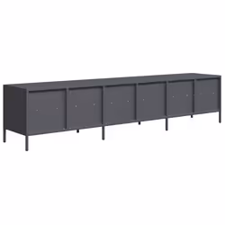 vidaXL TV Cabinet Pink 202x39x43.5 cm Cold-rolled Steel TV stand TV sideboard - anthracite - Additional view 6