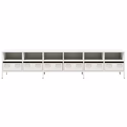 vidaXL TV Cabinet Olive Green 202x39x43.5 cm Cold-rolled Steel TV stand - white - Additional view 4