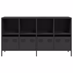 vidaXL Sideboard Olive Green 135x39x73.5 cm Cold-rolled Steel storage cabinet - black - Additional view 4