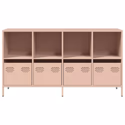 vidaXL Sideboard Olive Green 135x39x73.5 cm Cold-rolled Steel storage cabinet - pink - Additional view 4