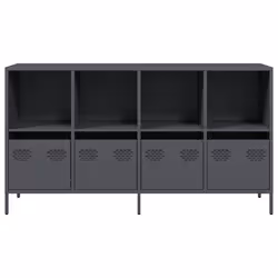 vidaXL Sideboard Olive Green 135x39x73.5 cm Cold-rolled Steel storage cabinet - anthracite - Additional view 4