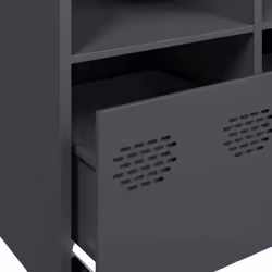 vidaXL Sideboard Olive Green 135x39x73.5 cm Cold-rolled Steel storage cabinet - anthracite - Additional view 8